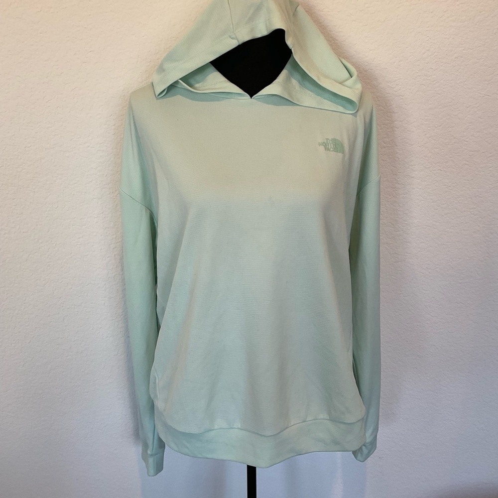 The North Face green hoodie
